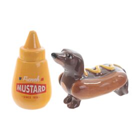 Sada slánka a pepřenka-keramika-Hot Dog a Hořčice
