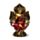 Dekorace - soška - Thai Buddha - červeno zlatý - Lotos
