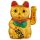 Maneki Neko mávající kočka s otevřenýma očima, 17cm