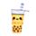 Penál - plátno - Foodiemals - Bubble Tea Boba