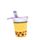 Penál - plátno - Foodiemals - Bubble Tea Boba