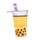 Penál - plátno - Foodiemals - Bubble Tea Boba