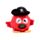 Plyšová mačkací hračka antistres- Queasy Squeezies - Pirát Jolly Rogers