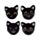Plyšová mačkací hračka antistres - Queasy Squeezies - Lucky the Black - Kočka 