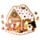Puzzle - 130 ks - vánoční  -Perníkové cukroví - Domeček