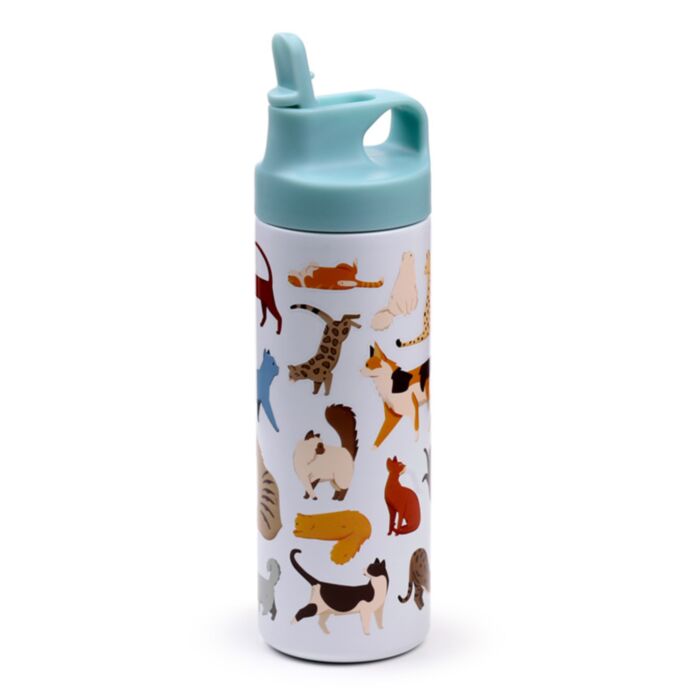 Nerezová termoláhev 500 ml - Flip top - Feline fine - Kočka