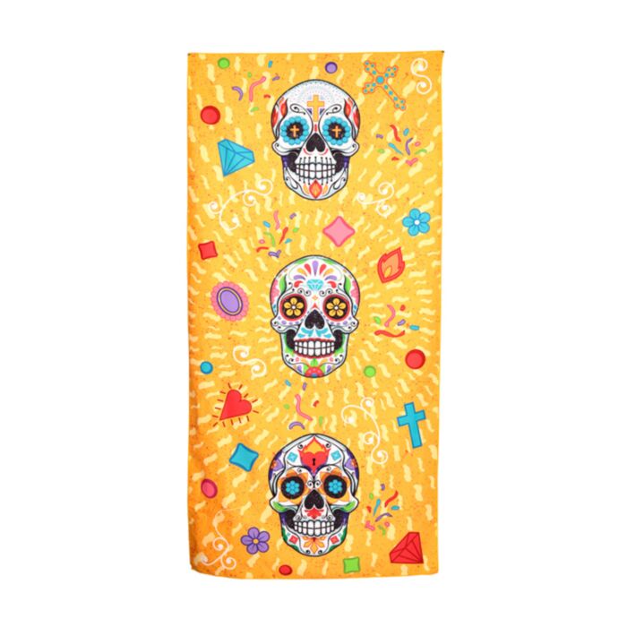 Osuška - plážová - mikrovlákno  - Day of the Dead - Lebka Mexiko