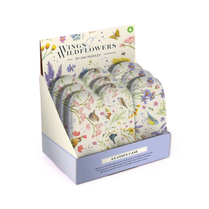 Pouzdro na brýle - Jan Pashley Wings & Wildflowers - Ptáček a květina