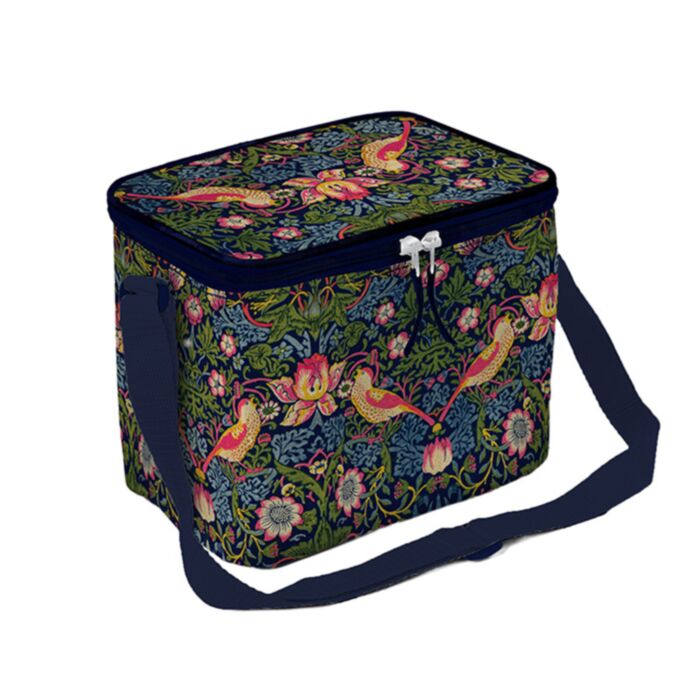 Termotaška -  velká - oxfordská tkanina - William Morris - Ptáček