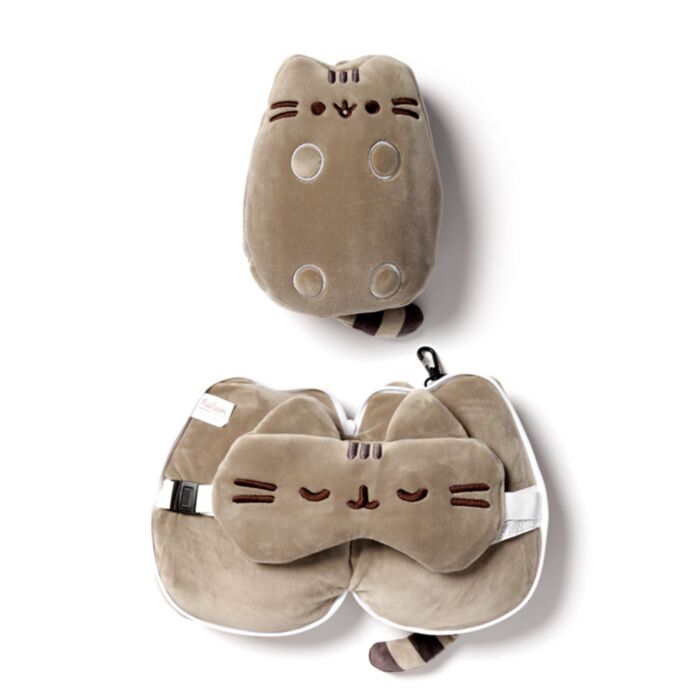 Cestovní polštář a maska na oči Relaxeazzz - Kočka Pusheen