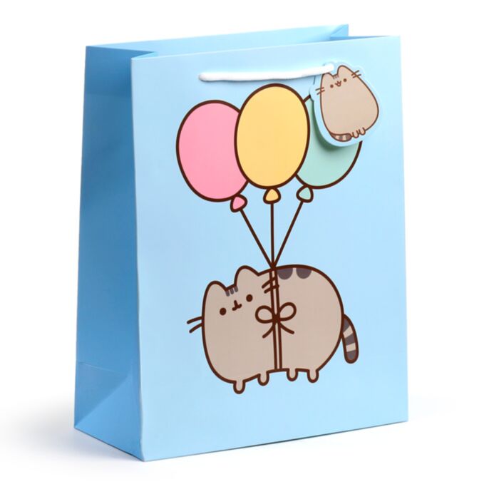 Dárková taška - Velká -  Pusheen s balónky