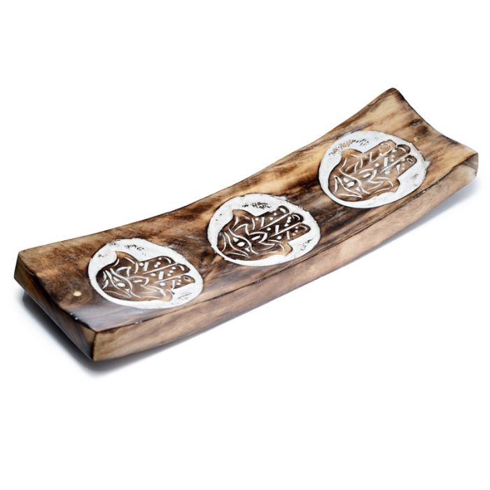 Stojan na vonné tyčinky Mangové dřevo Hamsa