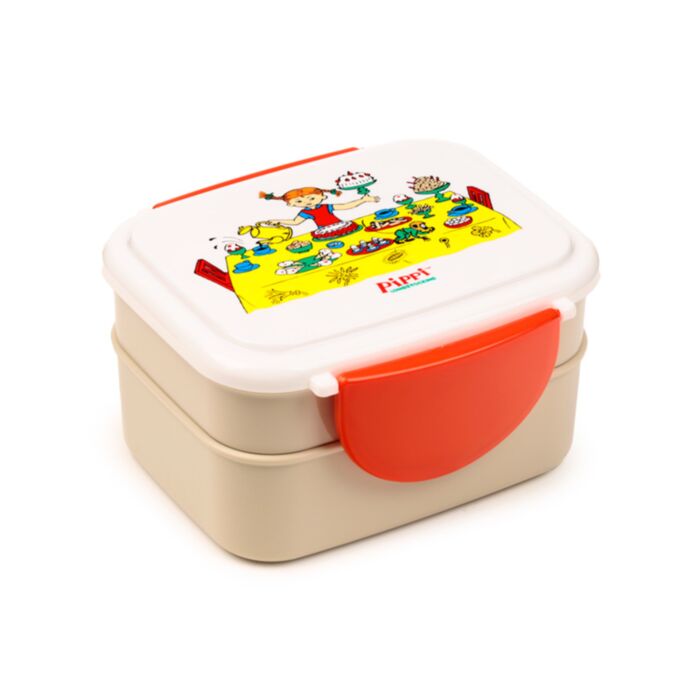 Svačinový box s příborem Bento box - Pipi Dlouhá punčocha