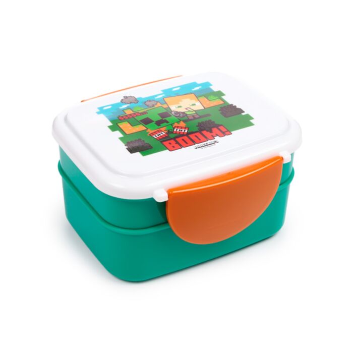 Svačinový box s příborem  Bento box - Minecraft SSS - BOOM 