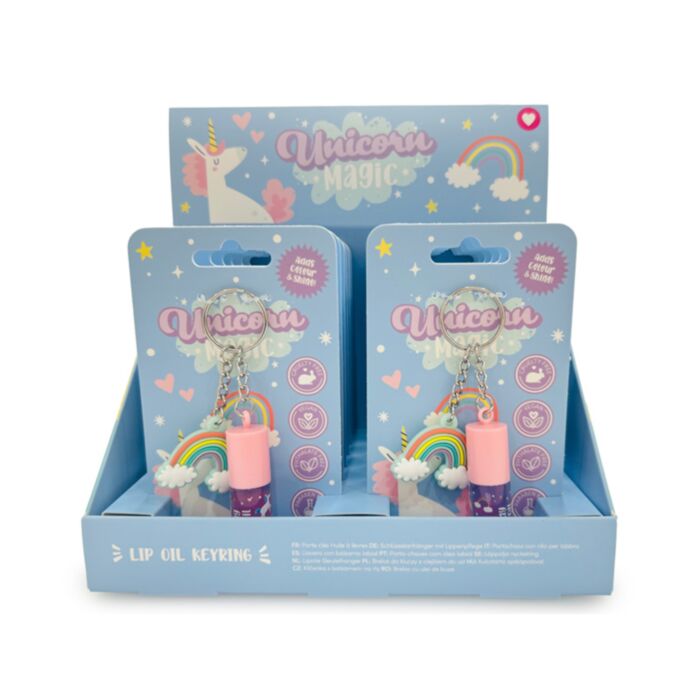 Olejový balzám na rty a klíčenka - candy - Unicorn Magic - Jednorožec