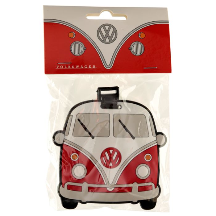 Visačka na zavazadlo - Volkswagen Campervan VW T1 - červená PVC