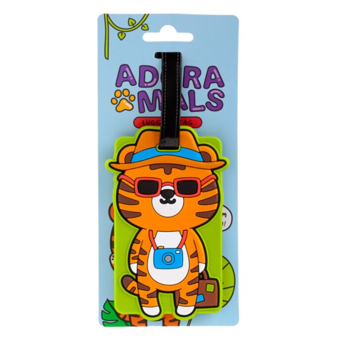 Visačka na zavazadlo - Tygr Alfie- Adoramals- zvířátka - PVC