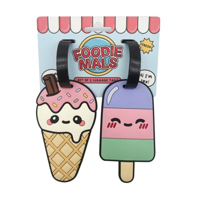 Visačka na zavazadlo - Sada 2 ks - Foodiemals - Zmrzlina a nanuk