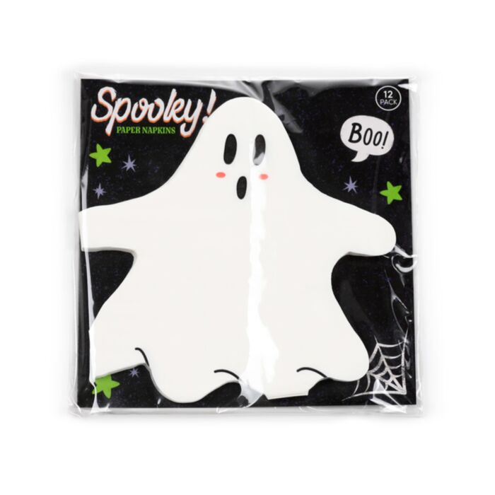 Papírový ubrousek - balení 12 ks - 3 vrstvé - párty - Duch Halloween