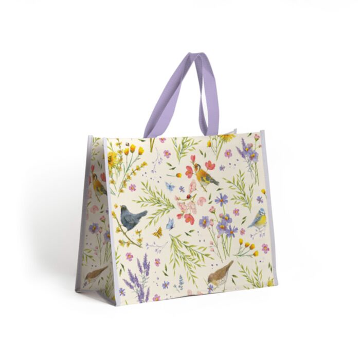 Nákupní taška Jan Pashley Wings & Wildflowers - Ptáček a květina