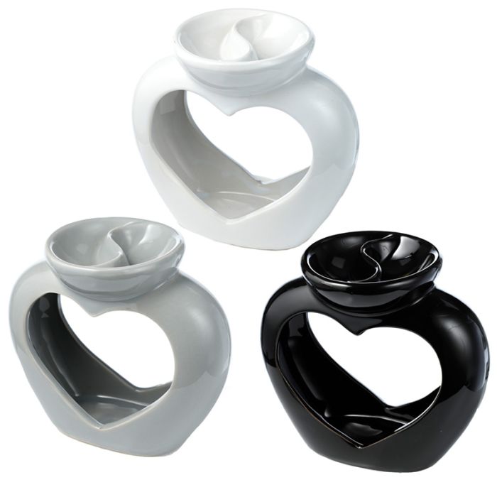 Keramická aromalampa ve tvaru srdce