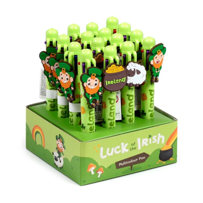 Vícebarevná propiska (6 barev) -  ozdoba - Luck of the Irish - Skřítek Leprechaun