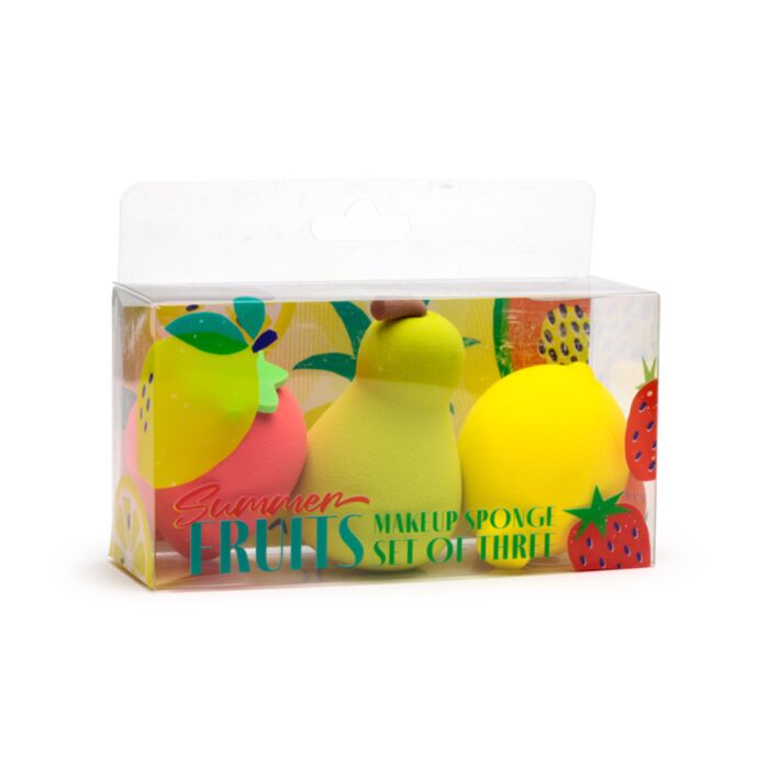 Houbička na make-up - sada 3 ks - Summer fruits - Léto a ovoce