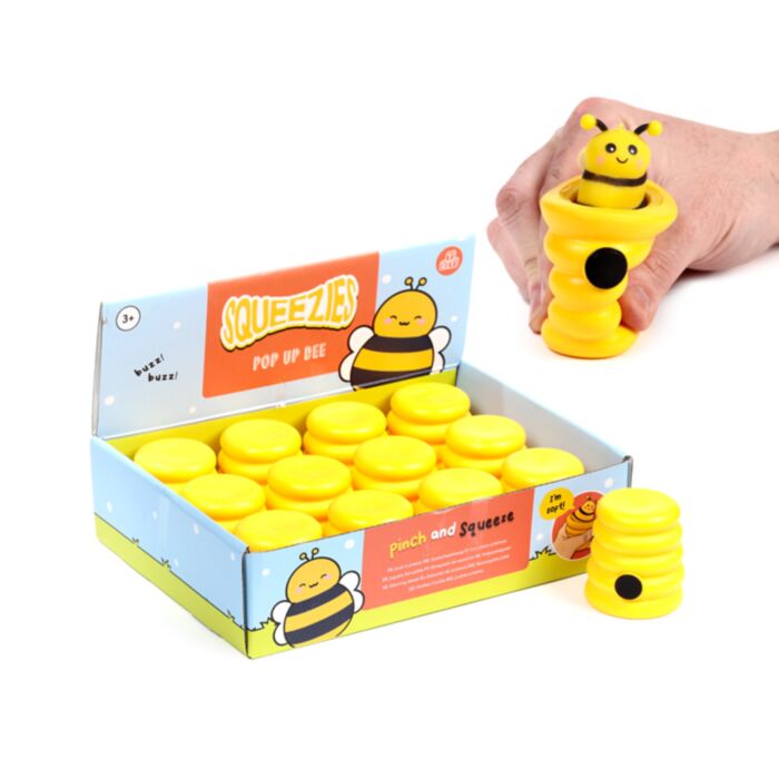 Mačkací hračka Squeezy - Pop out - Včela a úl