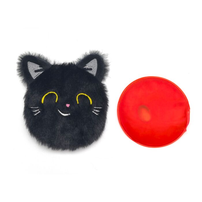 Ohřívač rukou - plyšový obal - Lucky the Black Cat - Kočka