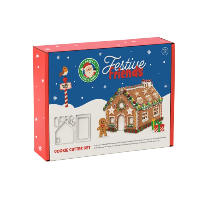 Vykrajovátko na cukrový - vánoční - sada 10 ks - Festive Friends - Perníková chaloupka