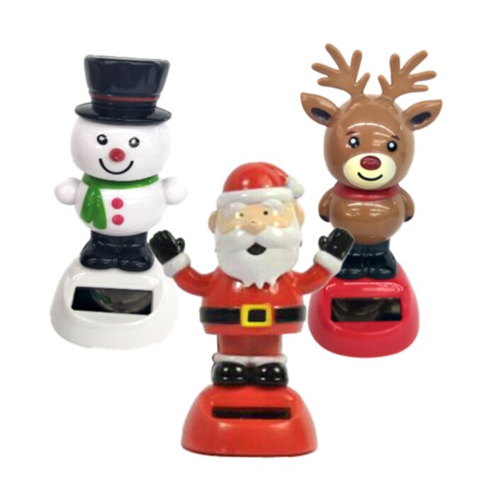 Figurka - solární -  vánoční - Jingle Bunch - Sněhulák, santa, sob