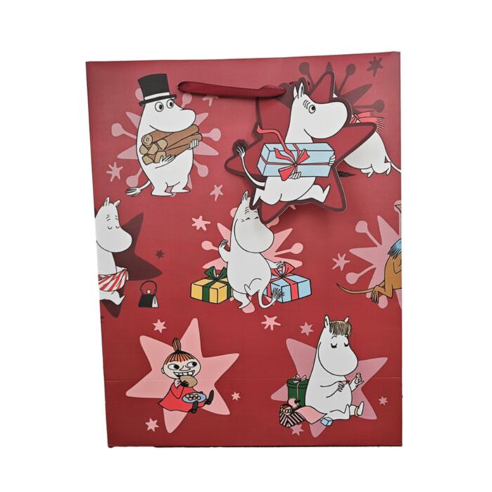 Dárková taška - vánoční - Velká - Moomin - Mumínek