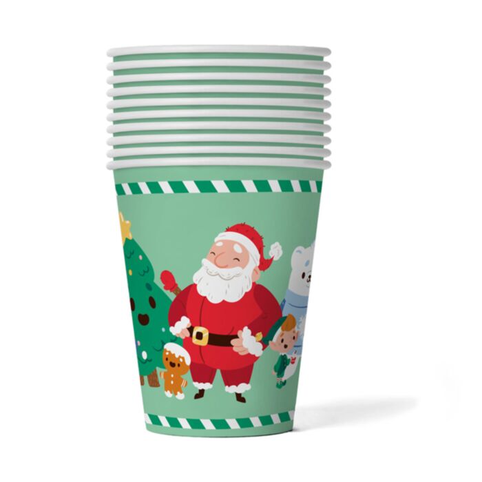 Kelímek - papírový - vánoční - 10 ks - 250 ml - Jingle Bunch 