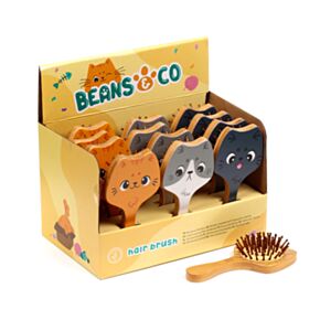 Bambusový kartáč na vlasy Kočka Beans & Co