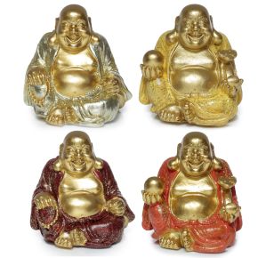 Figurka Šťastný čínský Buddha 6cm třpytivý - malý Figurka Šťastný čínský Buddha 6cm třpytivý - malý
