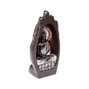 Dekorace - soška - Buddha - ručně vyřezávaný - černá a stříbrná Dekorace - soška - Buddha - ručně vyřezávaný - černá a stříbrná