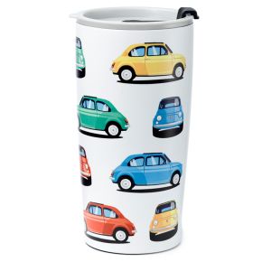Termohrnek z nerezové oceli 500ml - Retro Fiat 500 Termohrnek z nerezové oceli 500ml - Retro Fiat 500