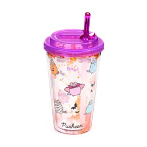 Kelímek - brčko - víčko - Kočka Pusheen - Halloween Kelímek - brčko - víčko - Kočka Pusheen - Halloween