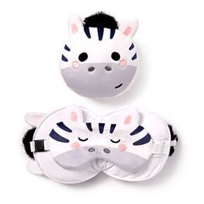 Cestovní polštář a maska na oči Relaxeazzz-Adoramals - Zebra Bali Cestovní polštář a maska na oči Relaxeazzz-Adoramals - Zebra Bali