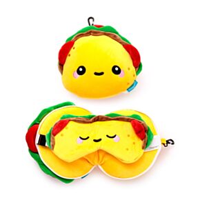 Cestovní polštář a maska na oči Relaxeazzz - Foodiemals - Tacos Frida Cestovní polštář a maska na oči Relaxeazzz - Foodiemals - Tacos Frida