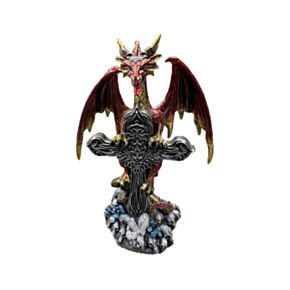 Dekorace - soška - Temné legendy - Drak s křížem