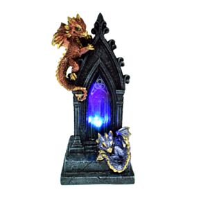 Dekorace - soška - LED - Malý dráček a magické dveře Dekorace - soška - LED - Malý dráček a magické dveře