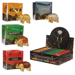 Mini Slon pro štěstí, třpytivý v dárkové tašce Mini Slon pro štěstí, třpytivý v dárkové tašce