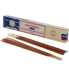 Vonné tyčinky Nag Champa 01308 Satya & Kalifornská bílá šalvěj Vonné tyčinky Nag Champa 01308 Satya & Kalifornská bílá šalvěj