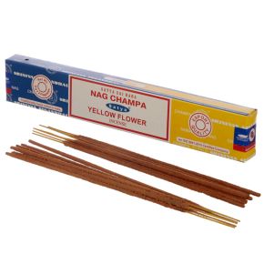 Vonné tyčinky Nag Champa 01341 Satya & Žlutá květina Vonné tyčinky Nag Champa 01341 Satya & Žlutá květina