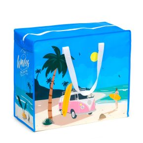 Taška na prádlo se zipem Volkswagen VW T1 karavan - Volání vln Taška na prádlo se zipem Volkswagen VW T1 karavan - Volání vln