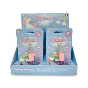 Olejový balzám na rty a klíčenka - candy - Unicorn Magic - Jednorožec