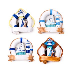 Magnet - 3D - Pobřeží - Záchranný kruh, lodě,maják