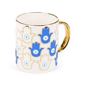 Porcelánový hrnek - 300 ml - Evil Eye - Boží oko - talisman -Dlaň Porcelánový hrnek - 300 ml - Evil Eye - Boží oko - talisman -Dlaň