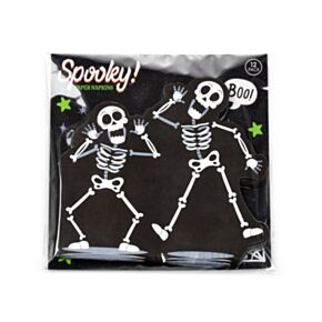 Papírový ubrousek - balení 12 ks - 3 vrstvé - párty - Kostlivec Halloween Papírový ubrousek - balení 12 ks - 3 vrstvé - párty - Kostlivec Halloween